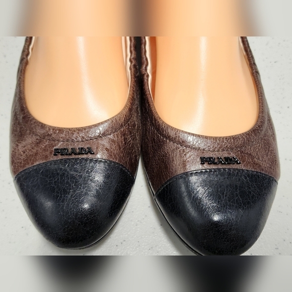 Prada Scrunch Ballet Flats SIZE EU 36.5 - Picture 2 of 12